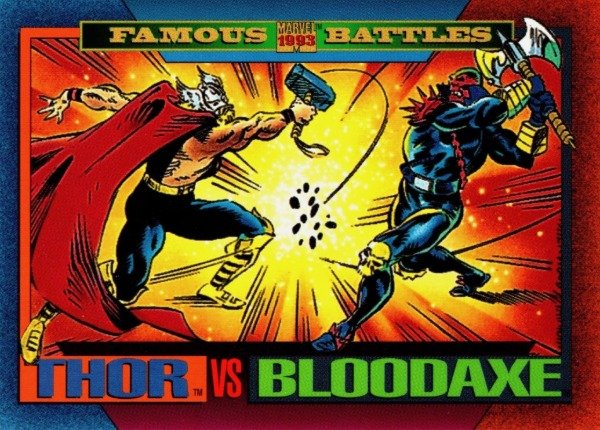 Producto - 1993 SkyBox Marvel Universe #170 - Thor / Bloodaxe FB