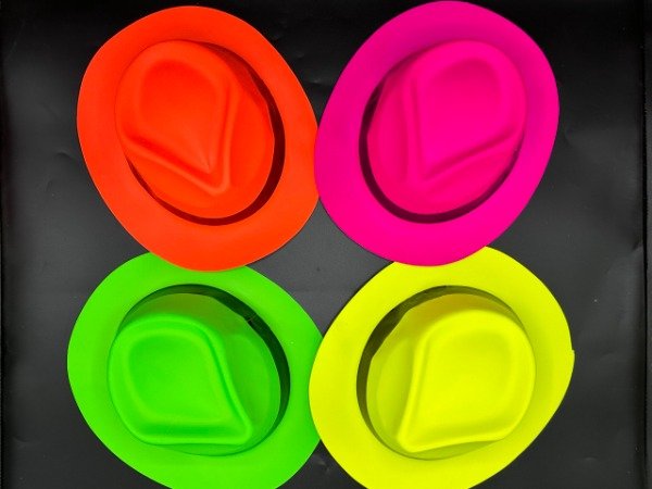 Producto - Sombrero Galera Tanguero Fluor Plástico Cotillón