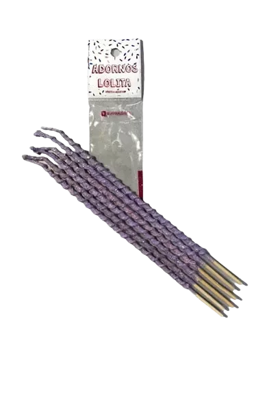 Producto - Vela espiral larga lila