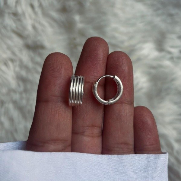 Producto - Argollas anchas de Plata (cod. 895)