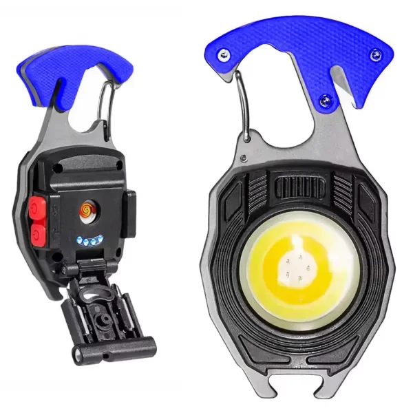 Producto - Mini Linterna Llavero Multifunción 7 Modos de Luz W5147 Azul