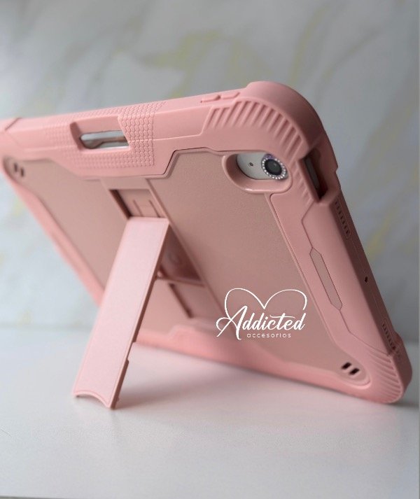 Producto - Case armor 360 con soporte para Ipad 10ma/11ava gen 10.9" IPAD A16 Rosa