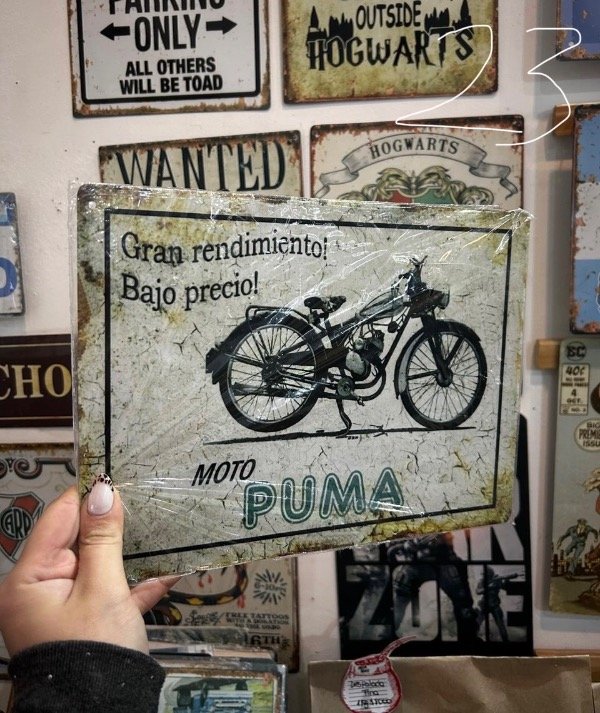 Producto - Chapa Moto Vintage
