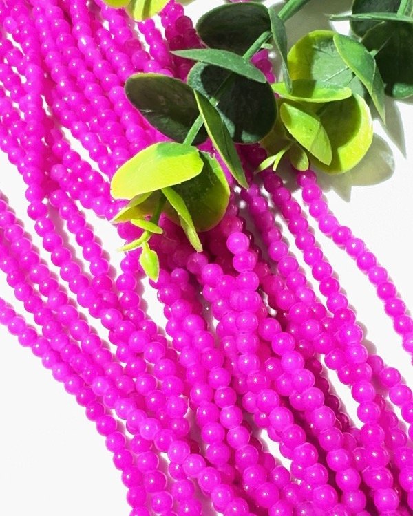 Producto - TIRA PERLA VIDRIO FUCSIA 4MM