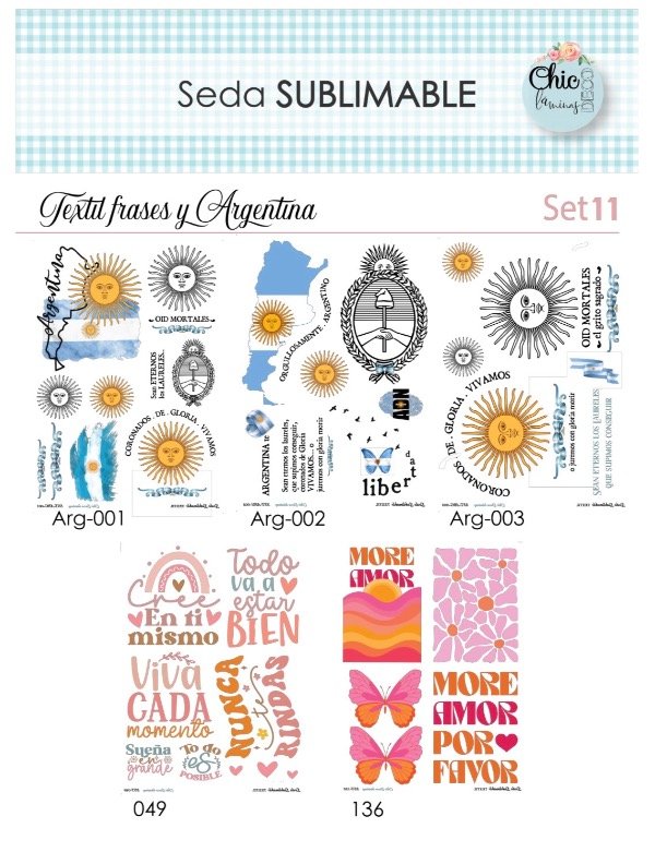 Producto - SET 11 x 5 SST - Frases y Argentina