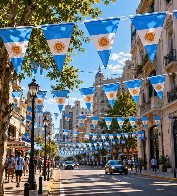Producto - BANDERIN TRIANGULAR ARGENTINA