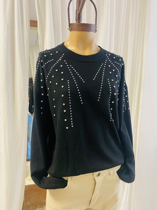 Producto - Sweaters Stras y Piedras Negro