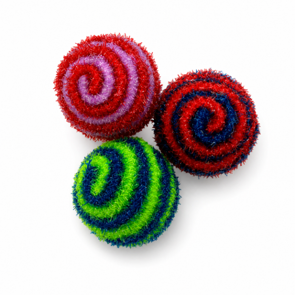 Producto - 3 Pelotas Espiral 4.5cms
