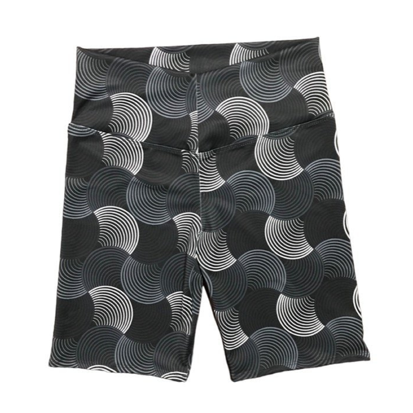 Producto - Calza Biker Lycra Estampada Semicírculos Grises