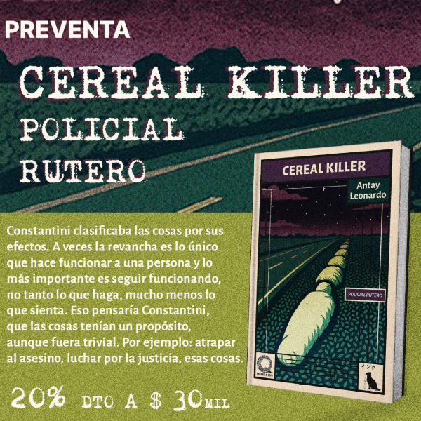 Producto - Cereal Killer. Policial rutero, de Antay Leonardo (Tomás Fernández)