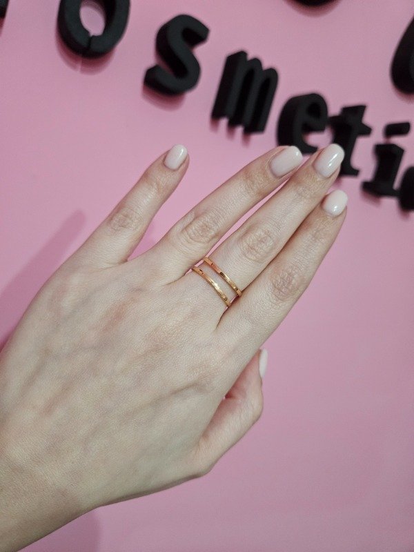 Producto - Anillo doble regulable fino