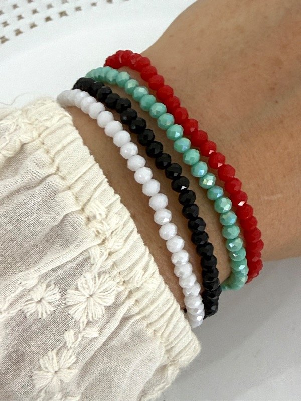 Producto - P779 Pulseras elastizadas con cristal de roca