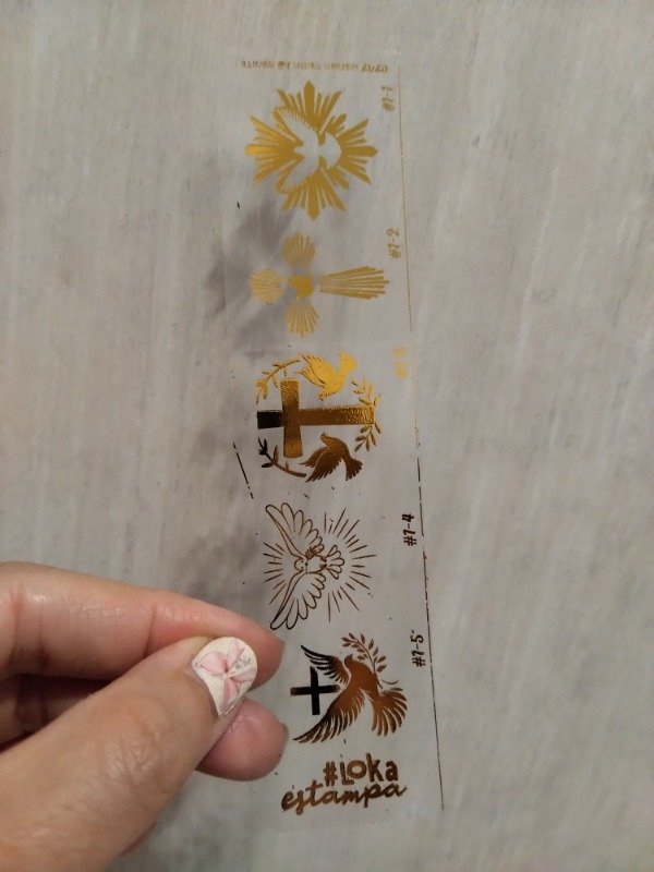 Producto - Estampa SHINE Acetato 3,5x15cm Muestrario Comunión #1