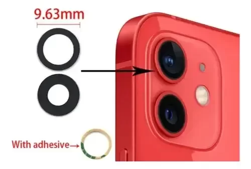 Producto - VIDRIO REPUESTO CAMARA TRASERA IPHONE 12