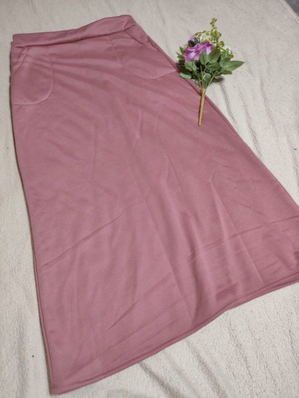 Producto - Pollera de jersey con corderito (T3 y T5)