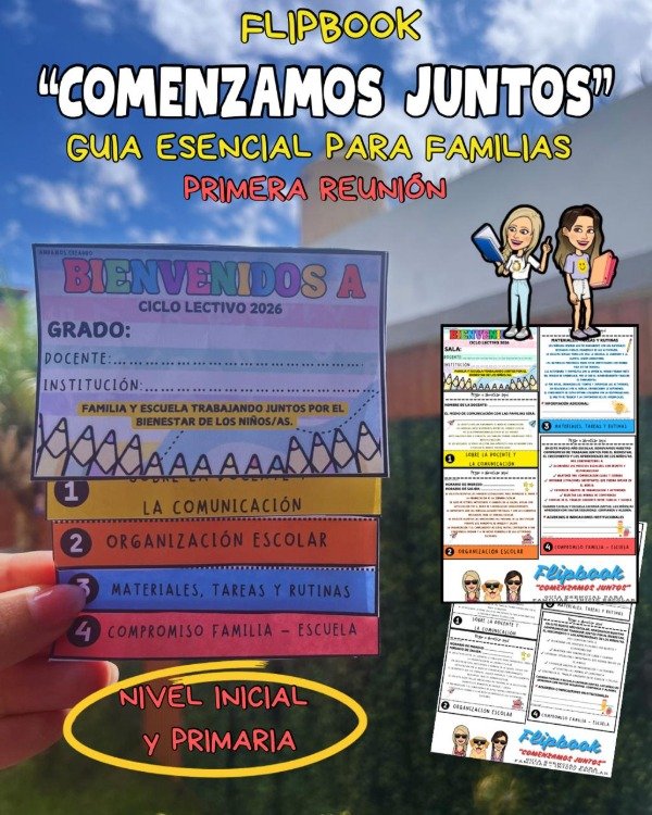 Producto - FLIPBOOK. COMENZAMOS JUNTOS. GUIA ESENCIAL PARA LAS FAMILIAS. INICIO