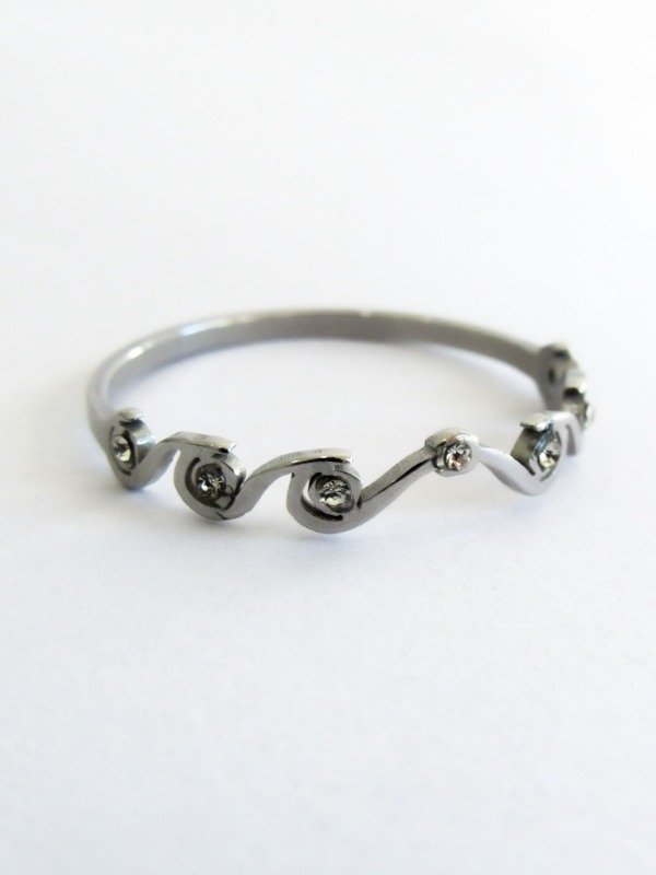 Producto - Anillo Olas con Strass