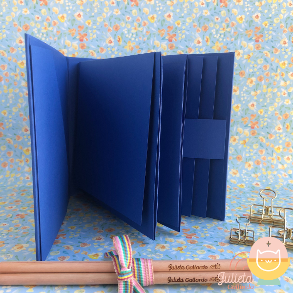 Producto - Mini Album 6x6 artesanal color Azul