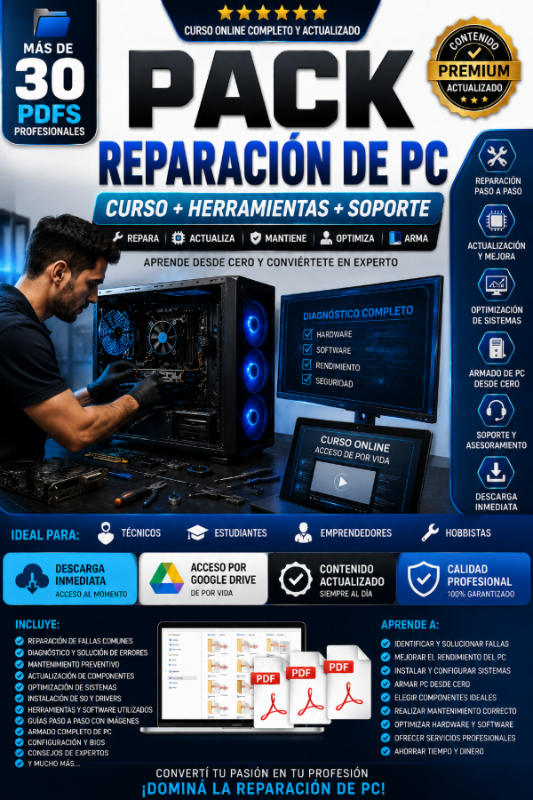 Producto - Curso Online de Reparación y Armado de PC + Bonos Exclusivos
