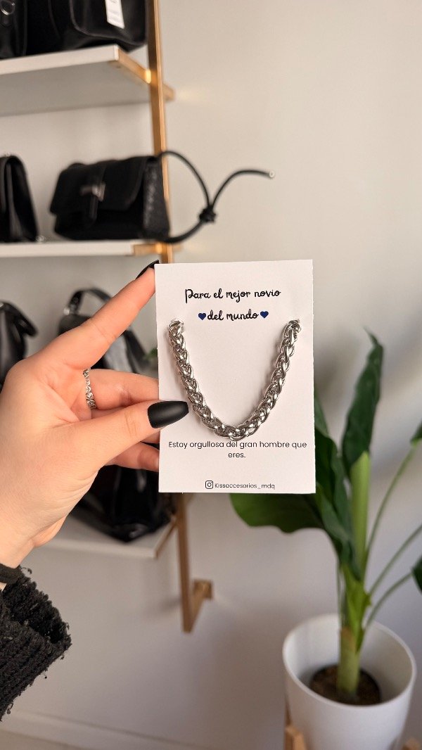 Producto - Pulsera de acero quirúrgico espiga gruesa hombre