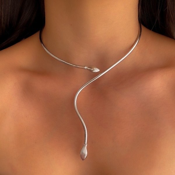 Producto - GARGANTILLA PLATEADA SNAKE