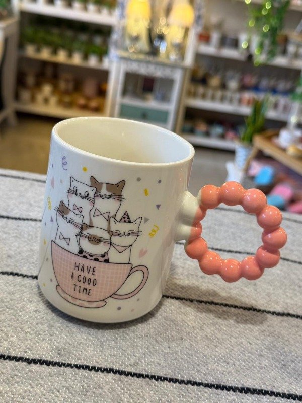 Producto - Taza flower cat coral -(Efectivo: 6.800)