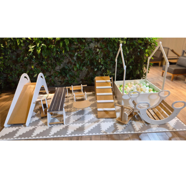 Producto - Pelotero y Plaza Blanda Montessori Pikler Estilo Nordico