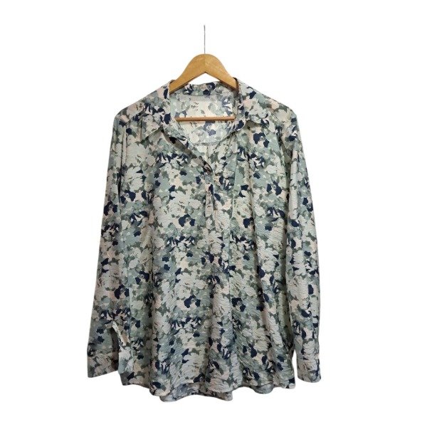 Producto - Blusa Saten cuello Mao 3 botones. Talle 8-9(52/54) - 1