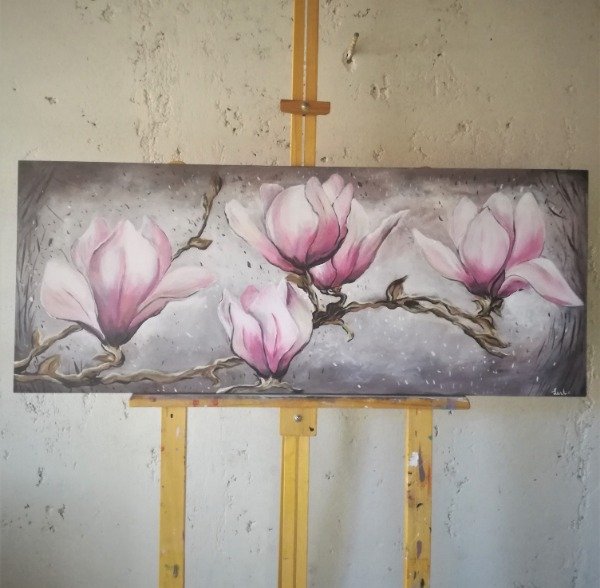 Producto - Cuadros Decorativo Flores Acrílico En Madera Pintados A Mano