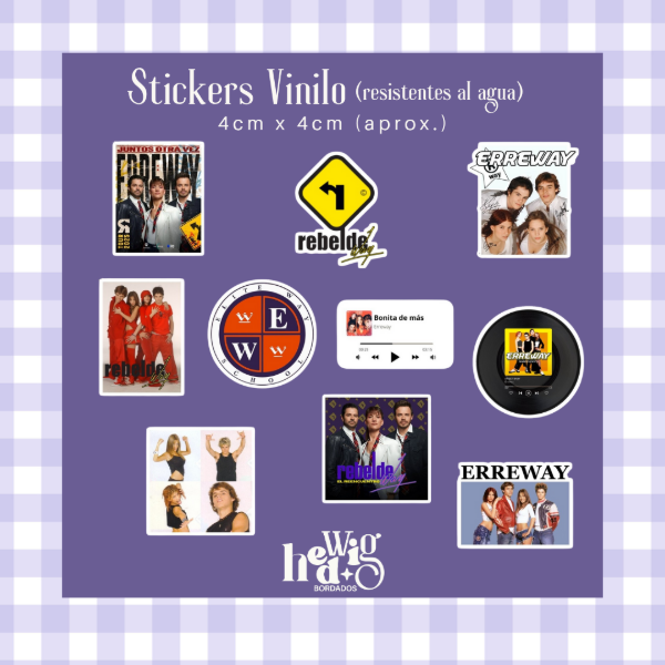 Producto - Pack 10 Stickers Vinilo ERREWAY / Rebelde Way