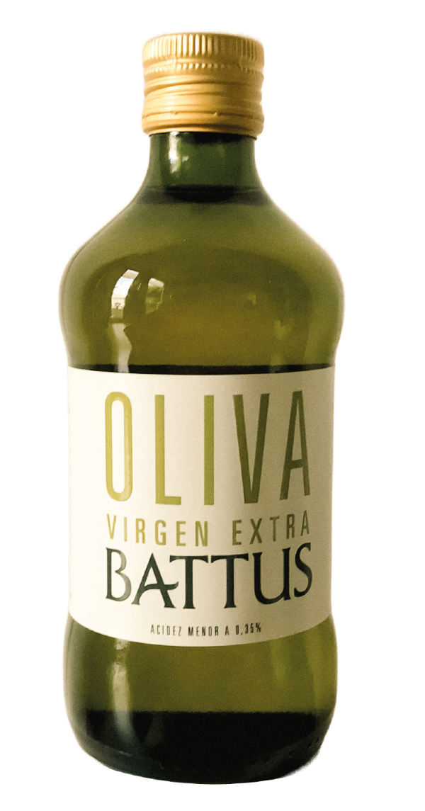 Producto - Aceite de Oliva Virgen Extra Battus. Botella Vidrio x500cc. x 9 unidades
