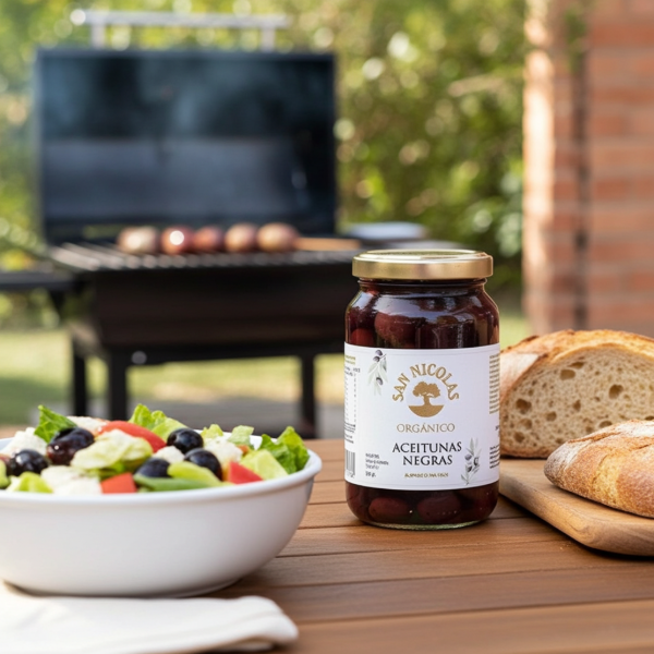 Producto - Aceitunas Organicas Negras Olivares San Nicolas x 3 unidades de  250 grs