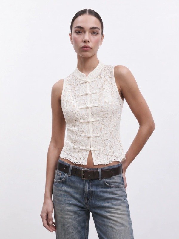 Producto - Musculosa Napoleón Encaje - 0