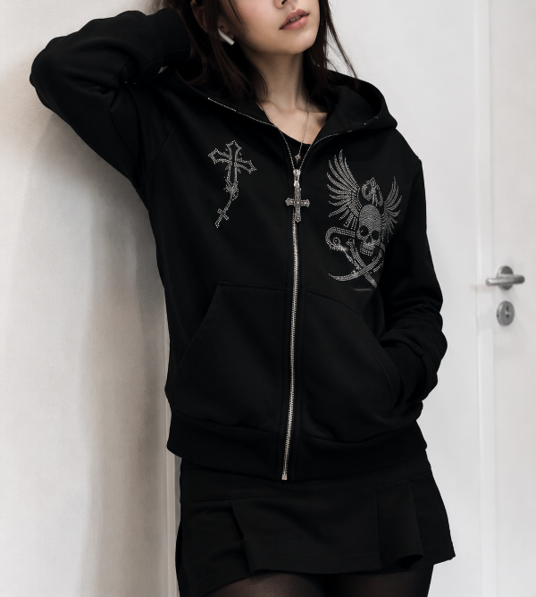 CAMPERA "Skull Strass"