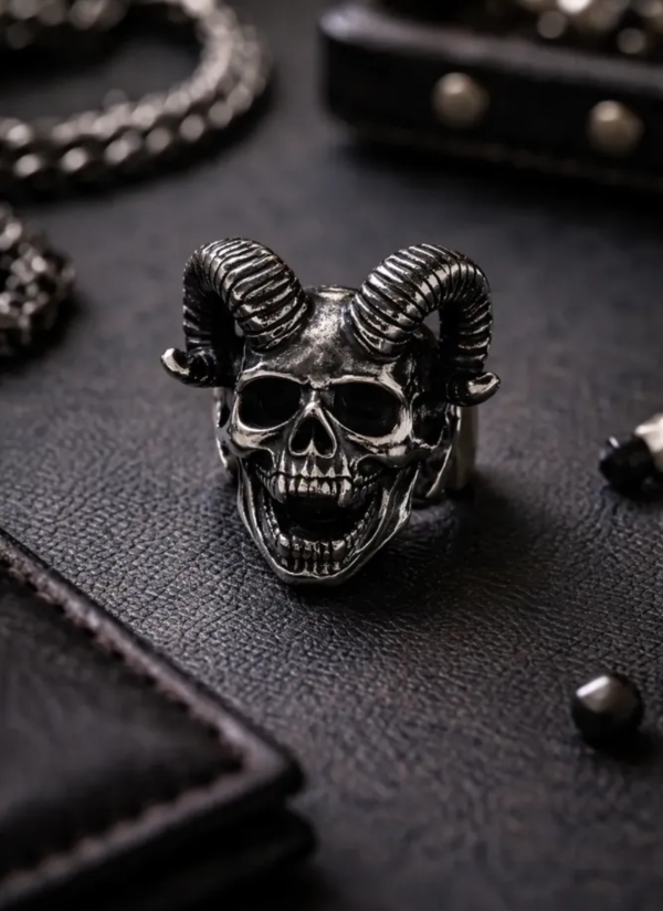 Producto - Anillo calavera con cuernos