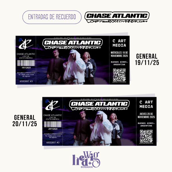 Producto - Entradas de recuerdo 14x6 - CHASE ATLANTIC C Art Media