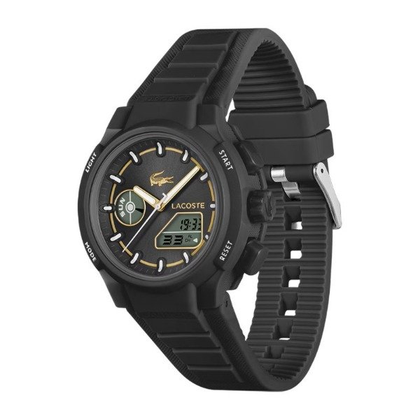 Producto - Reloj Lacoste de silicona analógico y digital LC33 Negro