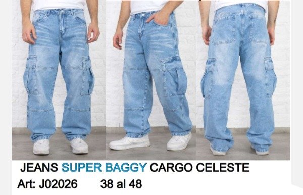 Producto - LINEA UOMO Jeans súper baggy cargo