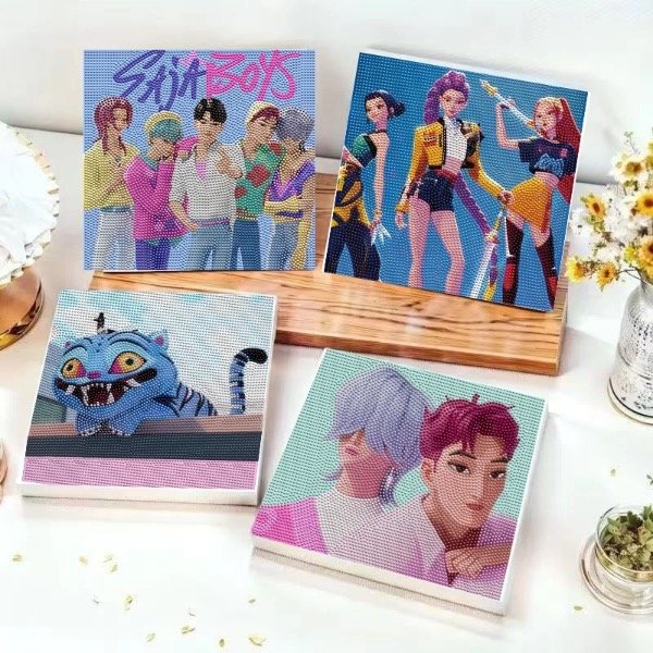 Producto - Cuadro Guerreras Kpop Diamond Painting 30x30cm (surtido)