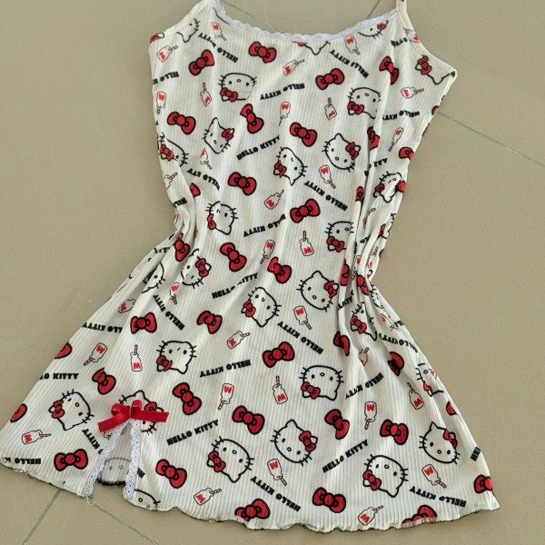 Producto - Pijama vestido breteles moñito Hello Kitty - XL , XXL y XXXL