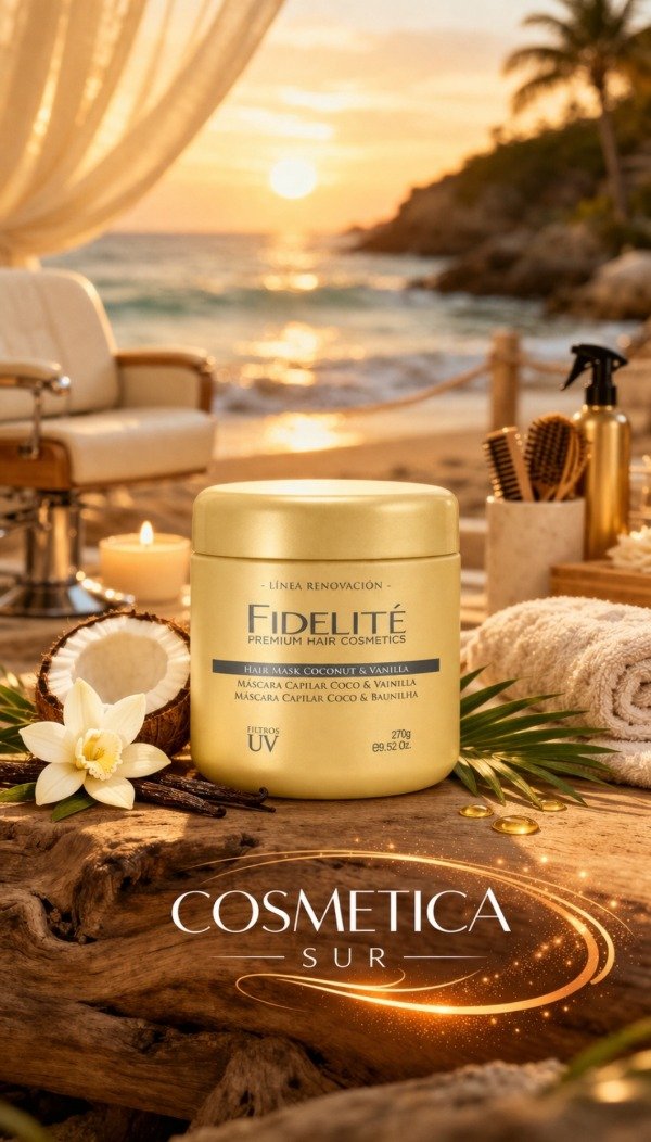 Producto - máscara capilar de coco y vainilla fidelite x 270 grs