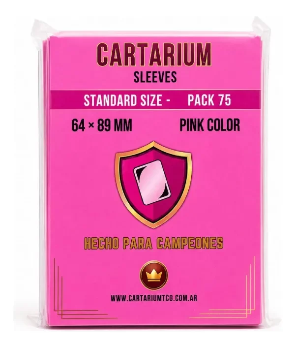 Producto - Sleeves Folios Cartarium Color Rosa64x89 75u TCG Standard MTG - 0