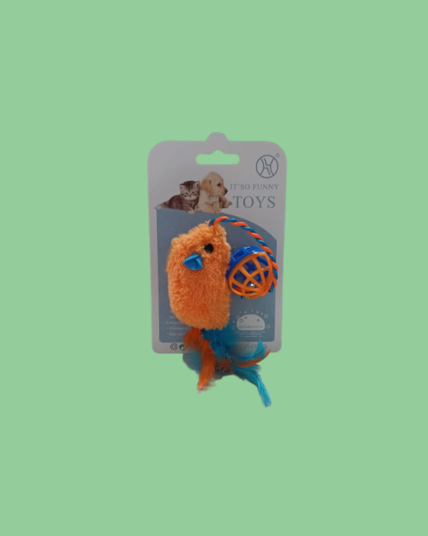 Producto - RATON TELA CON PLUMA Y PELOTA