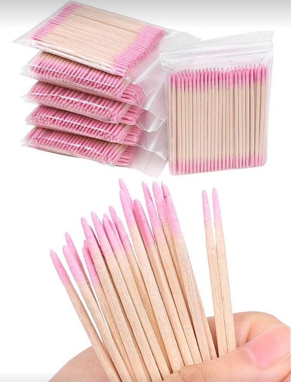 Producto - Palitos micro con un unta de algodón- Rosa