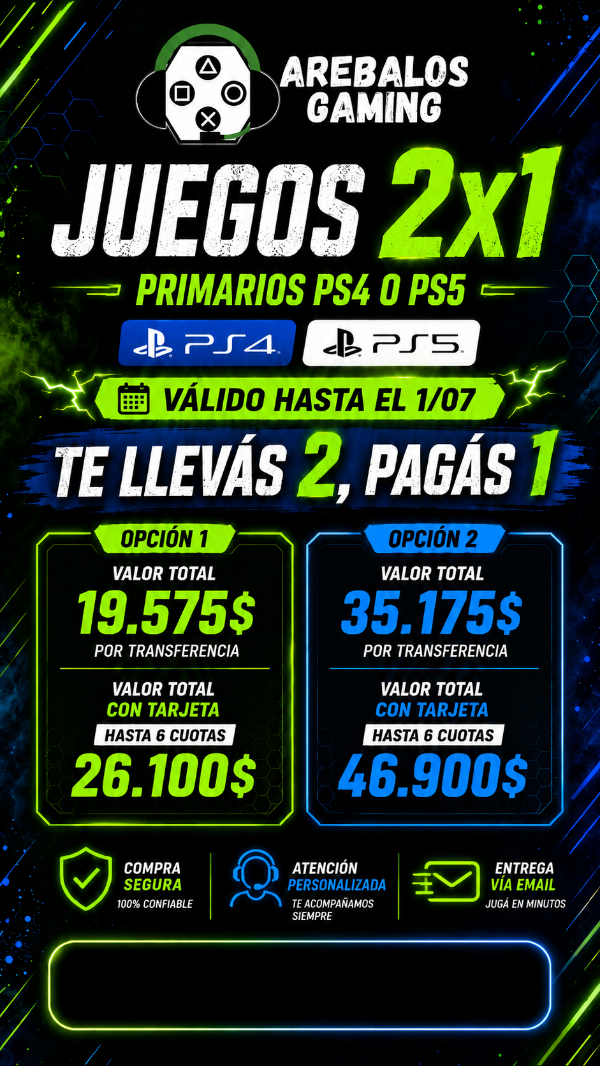 Producto - 2X1 PS4-PS5 OPCION 2