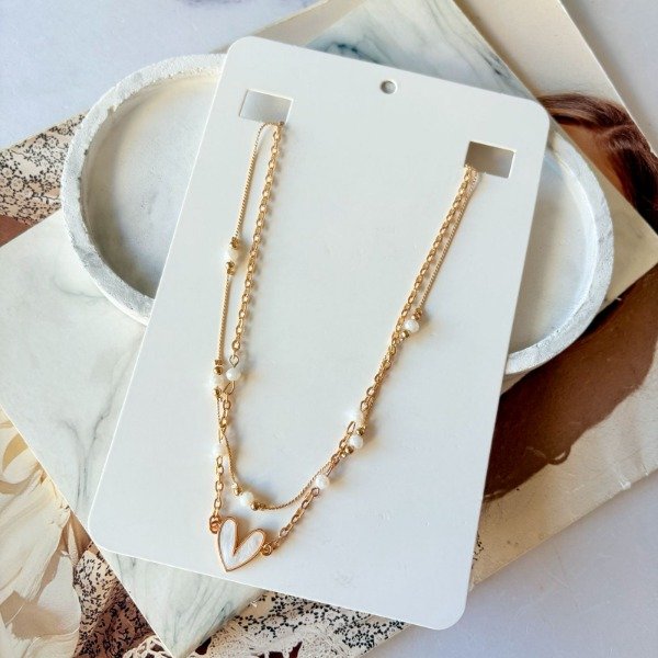 Producto - Collar doble White Heart
