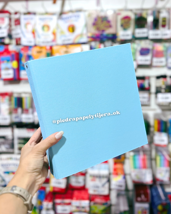 Producto - Carpeta 3 anillos celeste