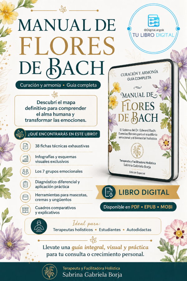 Producto - MANUAL DE FLORES DE BACH CURACIÓN Y ARMONÍA Sabrina Gabriela Borja