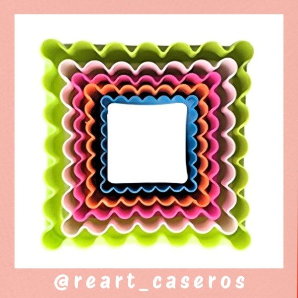Producto - Cortante Cuadrado Doble Filo Liso y Ondas x 5