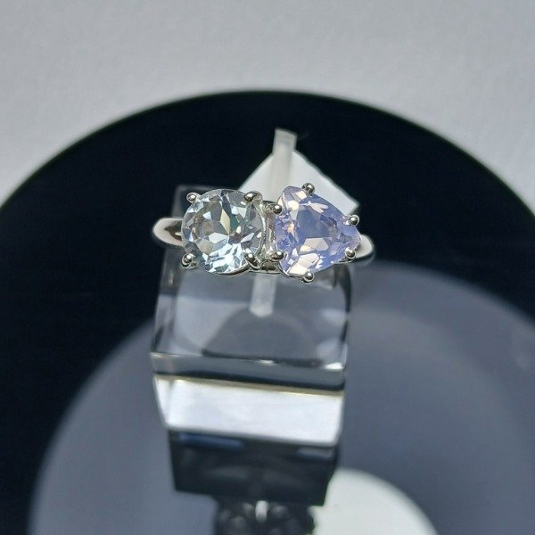 Producto - Anillo Ecos de Calma plata 925 amatista lavanda y topacio claro n19